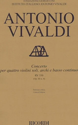 Concerto E Minor, RV 550, Op. III, No. 4