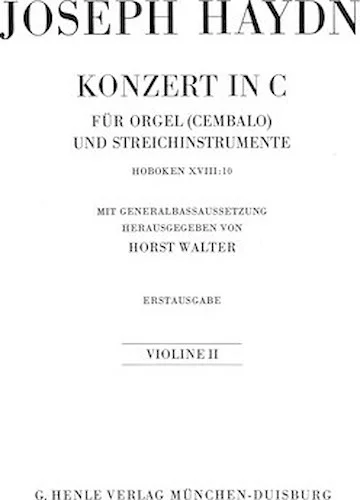Concerto for Organ (Harpsichord) with String Instruments C Major Hob.XVIII:10 - First Edition
