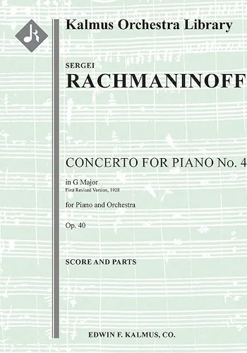 Concerto for Piano No. 4 in G minor, Op. 40 (First revised edition, 1928)<br>