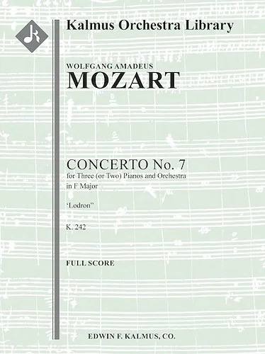 Concerto for Piano No. 7 in F, K. 242 'Lodron' (Concerto for 3 or 2 Pianos)<br>