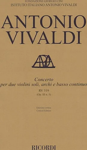 Concerto in A Major for 2 Violins, Strings and Basso Continuo