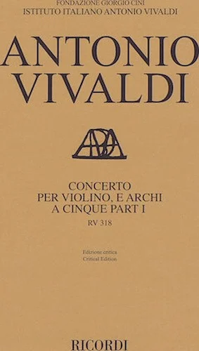 Concerto RV 813 for Violin and Strings in Five Parts - for Violin and Strings in Five Parts