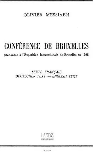 Conference De Bruxelles (book)