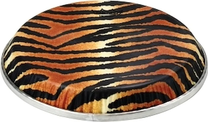 Conga Drumhead, Symmetry, 9.75" D1, Skyndeep, "tiger Stripe" Graphic