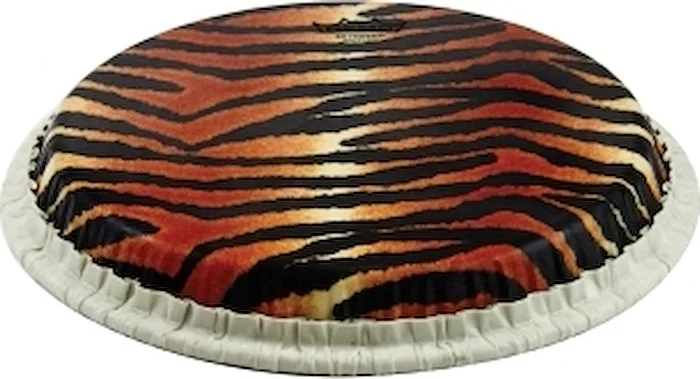 Conga Drumhead, Tucked, 11", Skyndeep, "tiger Stripe" Graphic