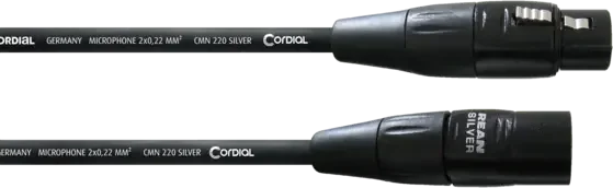 Cordial Cable Microphone - XLRM to XLRF - 8.2 Feet Essential Series