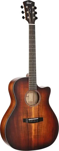 Cort COREGAOPLB Core Series Acoustic Electric Cutaway Guitar. Solid Blackwood