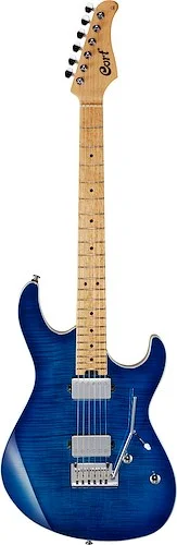 Cort G290 FAT Bright Blue Brst Swamp Ash Bdy BE Mpl Neck