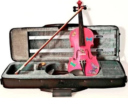 Creative Concept Instruments BSF5044 Rozanna's Butterfly Dream 4/4 Violin Outfit, Fuchsia