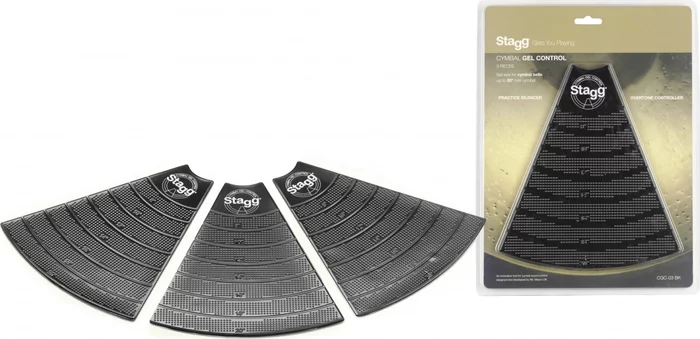 Cymbal gel control pads for 5" to 20" cymbals, trimmable and reusable