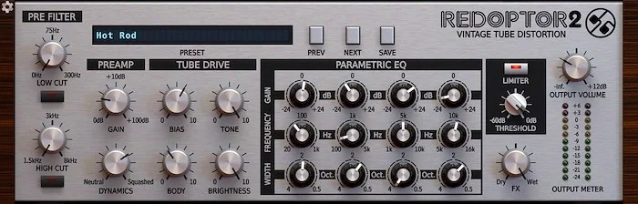 D16 Redoptor 2 (Download) <br>Redoptor is a high-quality Vintage Tube Distortion emulator