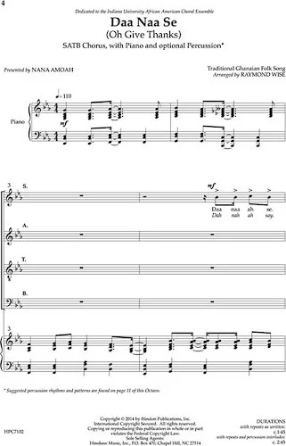 Daa Naa Se (Oh Give Thanks)