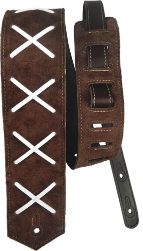 Dark Brown "X" Top Suade Leather
