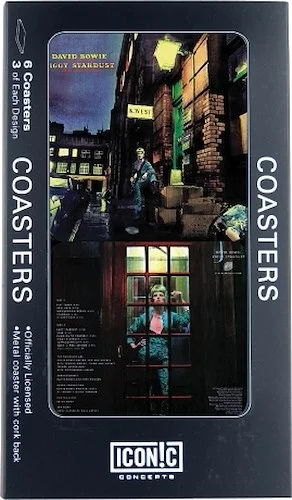 David Bowie Tin Coaster Set - Ziggy Stardust Image