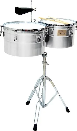 Deep-Shell Chrome Finish Timbales