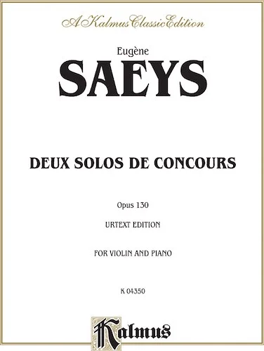 Deux Solos de Concours, Opus 130 (Urtext Edition)