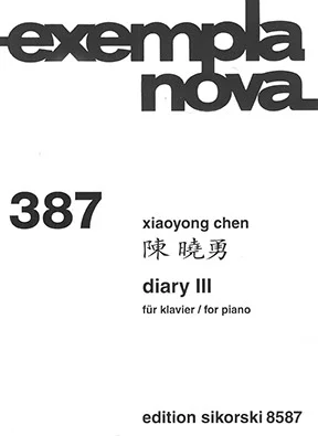 Diary III for Piano - Exempla Nova 387