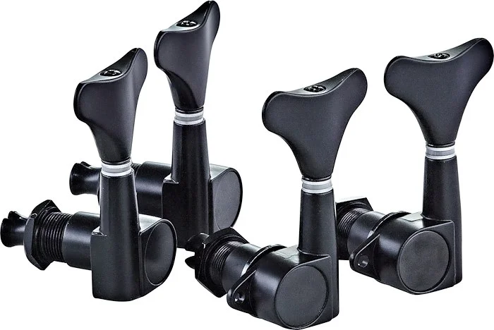 Die Cast Bass Guitar Tuning Machines 4 in Line-Right Hand Gloss Black