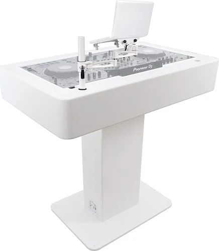 DJ Control Tower DJ Podium 2x1U Rack Mount and Travel Cases for Pioneer DDJ-REV7 XDJ-XZ DDJ-1000 and RANE One White Finish