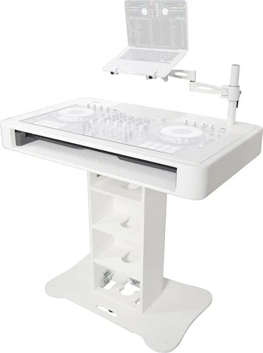 DJ Control Tower DJ Podium Stand for Pioneer DDJ-REV7 XDJ-XZ DDJ-1000 and RANE One White Finish