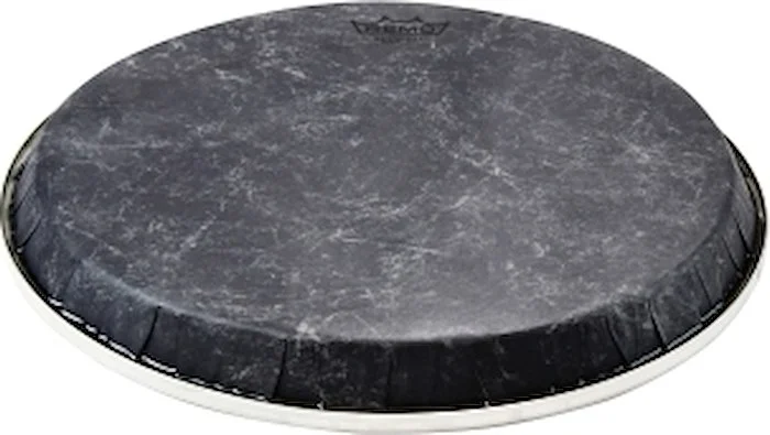 Djembe Drumhead, R Series, 12.50" X 7/8", Skyndeep, Wide Hoop, Black Fiberskyn