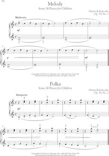 Dmitri Kabalevsky - Selected Piano Pieces - Elementary to Upper Elementary Level