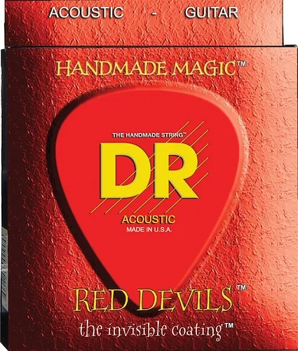 DR Strings RDA-10 Red Devils Phosphor Bronze Acoustic Guitar Strings. 10-48