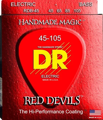 DR Strings RDB-45 Red Devils Nickel Plated Steel Bass Strings. 45-105
