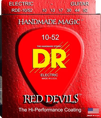DR Strings RDE-10/52 Red Devils Nickel Plated Steel Electric Guitar Strings. 10-52