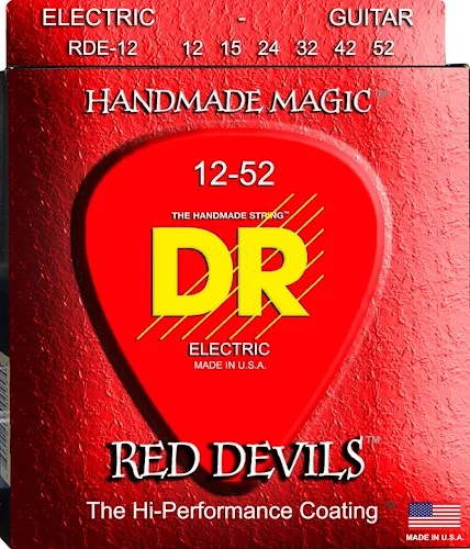 DR Strings RDE-12 Red Devils Nickel Plated Steel Electric Guitar Strings. 10-52