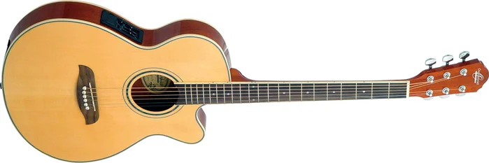 Oscar Schmidt OG8CEN-A Folk Cutway Acoustic Electric Guitar. Natural Spruce