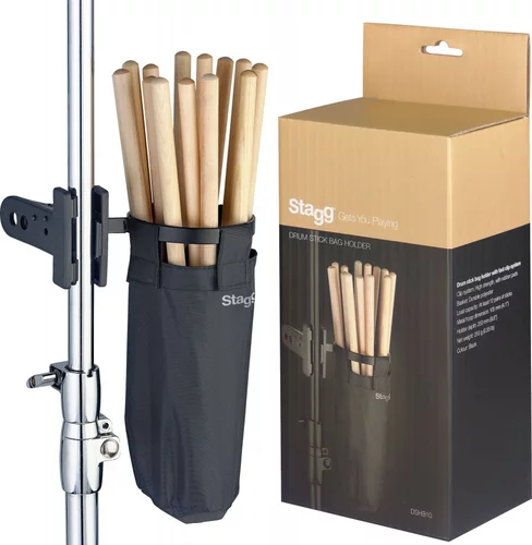 Drum stick/beater bag holder with fast clip system