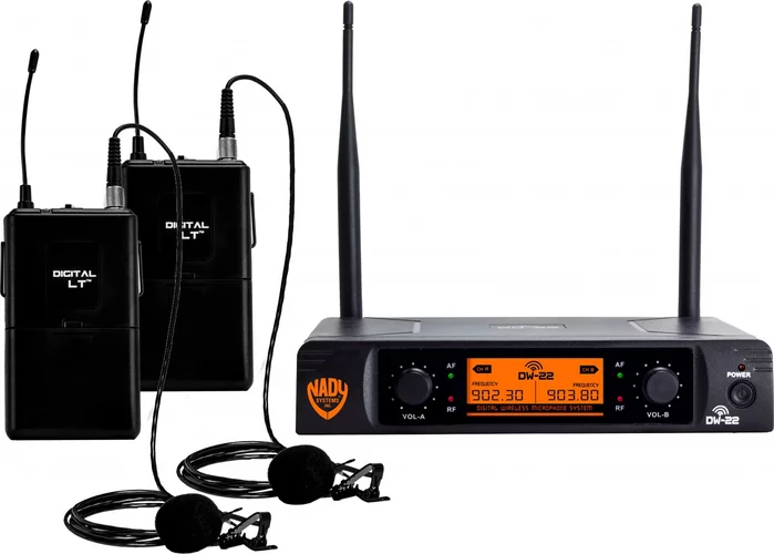 Nady DW-22 Dual Digital Wireless Lapel Microphone System