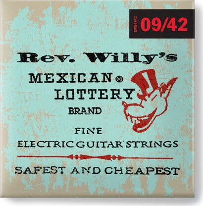 Dunlop - RWN0942 - Reverend Willy Medium Light Electric Guitar Strings, .009-.042