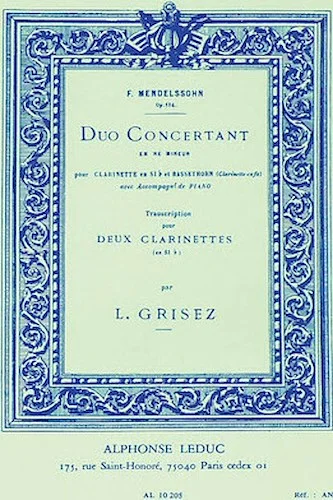 Duo Concertant - Transcription pour Deux Clarinettes