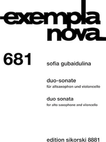 Duo Sonata - for Alto Saxophone and Violoncello