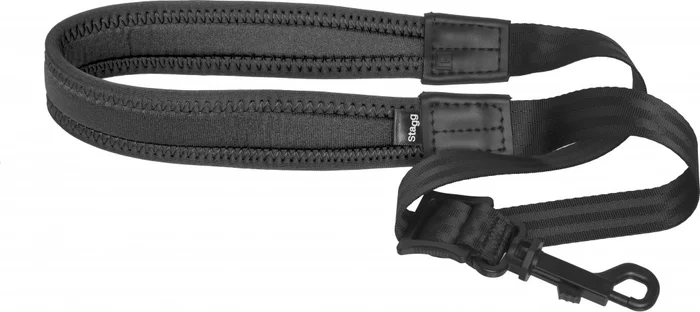 Fully-adjustable Easy saxophone strap with soft neck padding, black Image