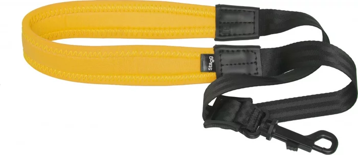 Fully-adjustable Easy saxophone strap with soft neck padding, yellow