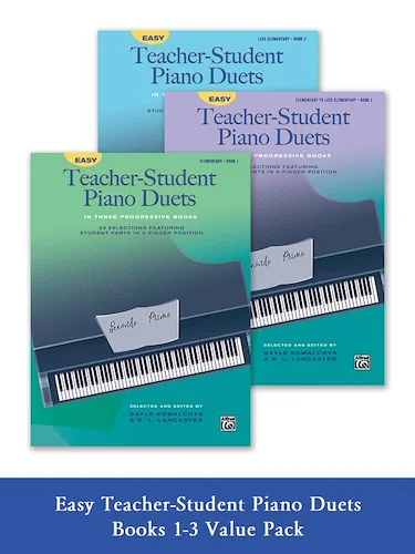 Easy Teacher-Student Piano Duets 1-3 (Value Pack)