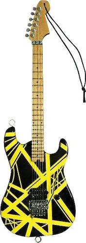 Eddie Van Halen - "Bumble Bee" (Yellow/Black) 6 inch. Holiday Ornament - Artist Approved Miniature Guitar Replica