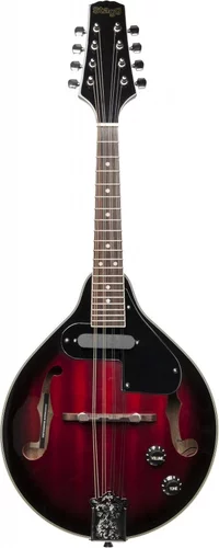 Redburst acoustic-electric bluegrass mandolin with nato top