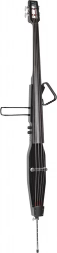 3/4 electric double bass with gigbag, black