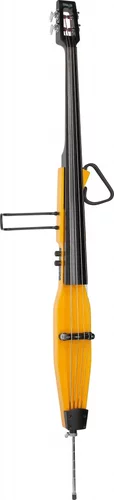 3/4 electric double bass with gigbag, honey
