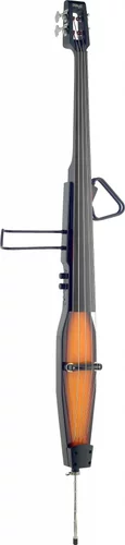 3/4 electric double bass with gigbag, violinburst