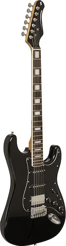 Electric guitar with solid alder body