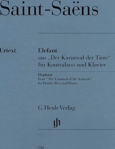 Elephant from the Carnival of the Animals for Double Bass and Piano