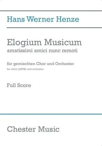 Elogium Musicum - amatissimi amici nunc remoti
SATB Choir and Orchestra