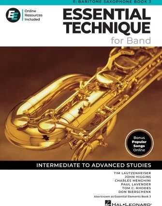Essential Elements for Band - Eb Baritone Sax Book 3 with EEi