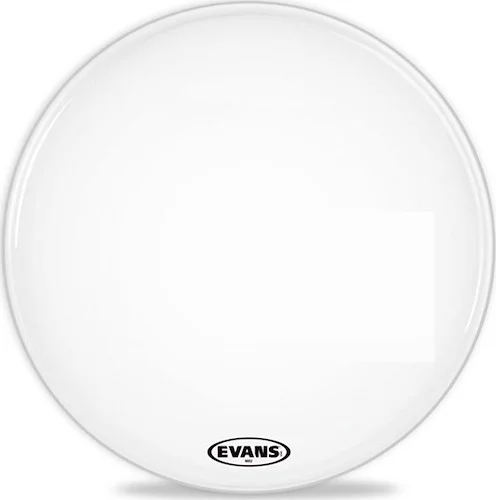 Evans MX2 White Marching Bass Drum Head, 24 Inch