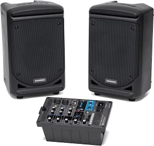 Expedition XP300 - 300-Watt 6 inch. Portable PA Stereo 2-Way Monitors with Removable 6-Channel Mixer & Bluetooth